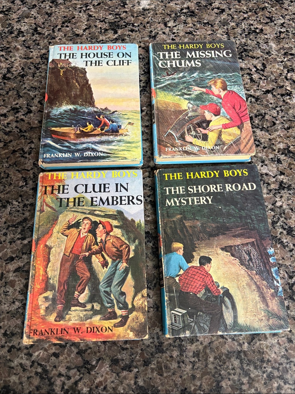 The Hardy Boys vintage Book Set of 4 Classic Mystery Novels